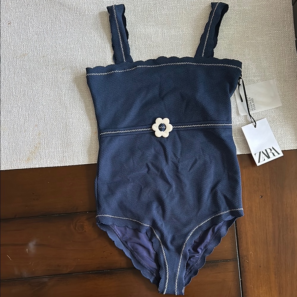 Zara Blue One Piece Swimwear summer 2025 season